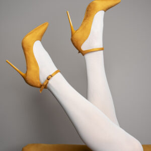 portrait woman s legs with stylish high heels pantyhose (2)